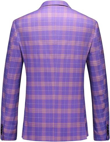 Iynnijoy Men's Plaid Blazer Casual Sports Coat Slim Fit Plaid Suit Jackets for Party Wedding in Saudi Arabia