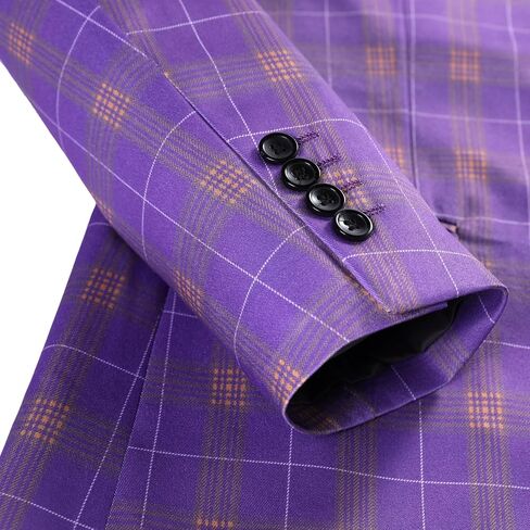Iynnijoy Men's Plaid Blazer Casual Sports Coat Slim Fit Plaid Suit Jackets for Party Wedding in Saudi Arabia