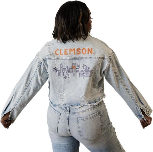 Clemson University Campus Skyline Denim Jacket in Saudi Arabia