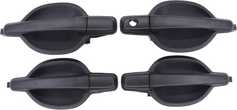 NewYall Balck Front Rear Left and Right Exterior Door Handle for Mitsubishi Endeavor 3.8L 2004-2011 in Saudi Arabia