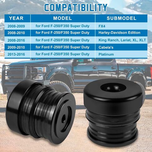 طقم تثبيت جسم السيليكون مناسب لسيارة Ford F-250 F-350 Crew Cab 2008 2009 2010 2011 2012 2013 2014 2015 2016، بطانات تثبيت كابينة السيليكون الفائقة تعمل على تحسين القيادة الوعرة والمكونات المتينة التي تدوم طويلاً in Saudi Arabia