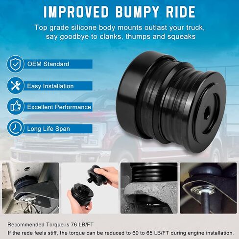 طقم تثبيت جسم السيليكون مناسب لسيارة Ford F-250 F-350 Crew Cab 2008 2009 2010 2011 2012 2013 2014 2015 2016، بطانات تثبيت كابينة السيليكون الفائقة تعمل على تحسين القيادة الوعرة والمكونات المتينة التي تدوم طويلاً in Saudi Arabia
