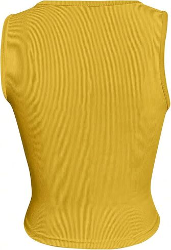 SOLY HUX Women's Letter Print Crop Tops Notched Neck Sleeveless Summer Y2k Tank Top in Kuwait