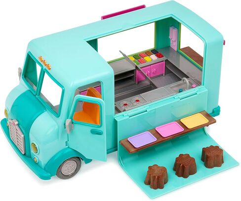 Li’l Woodzeez – 53 Pcs Happy Camper Playset – Moose Family, Detachable Toy Vehicle & RV Trailer – Dollhouse Furnitures & Accessories, Pretend Play Gift for Kids Age 3+ in Saudi Arabia