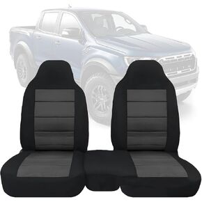 Front Seat Covers Compatible with 2004-2012 Ford Ranger, 60/40 Split High Back Seat Covers, Original Car Custom Fit, Replacement Front Car Seat Protective Covers (2004-2012)