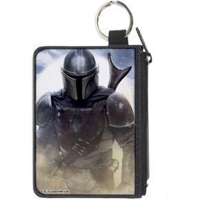 Buckle-Down Women's Standard Canvas Coin Purse Star Wars The Mandalorian, Grey, 4.25" x 3.25"