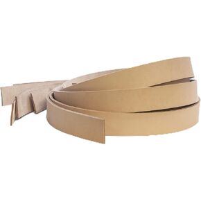 Realeather Tooling Belt Strips, Veg Tan Blank Leather Strap, 1.5 Inches, 6 Pack, Brown