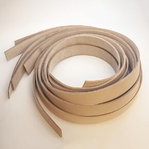 Realeather Tooling Belt Strips, Veg Tan Blank Leather Strap, 1.5 Inches, 6 Pack, Brown