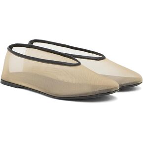 Rhinestone Mesh Ballet Flats Shoes for Women Crystal Round Toe Slip On Ballerina Flats Tulle Comfortable Casual Dress Shoes in Kuwait