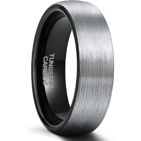 SHINYSO 4mm 6mm 8mm Tungsten Carbide Rings Dome Blue/Black Matte Engagement Wedding Band for Men Women Comfort Fit Size 4-13 in Kuwait