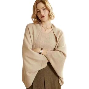 Women's Soft Shawls and Wraps Cashmere Warm Shawl With Sleeves Pashminas Shawl Wrap Lightweight Open Front Poncho 2024