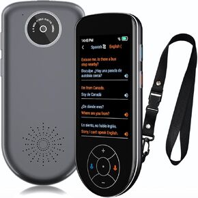 Language Translator Device No WiFi Needed, Two-Way AI Voice Translation Device with 137 Languages 3.5" HD Portable Offline Online Voice Text Translation 2024 Real-time High Accuracy Translator