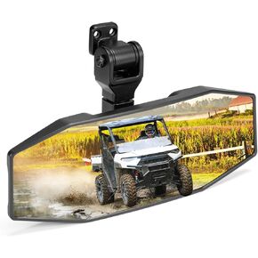 KEMIMOTO UTV Rear View Mirror Compatible with Polaris Ranger 1000 XP 900 500 570/Crew with Factory Drop Down Mounting Tab Vibration-Free Wide Angle Convex Rearview Mirror Replace#2879969