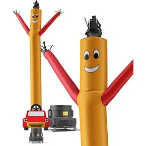 LookOurWay Air Dancers Wacky Waving Inflatable Tube Guy Set - 20 Feet Tall Inflatable Puppet Dancer Tube Man with Sky Dancer Blower - Car Shape