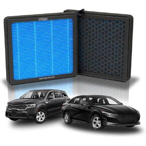 Cabin Air Filter CF12820 for 2021-2024 Hyundai Elantra, Santa Fe, KIA K5, Sorento, Ioniq 5/6, Santa Cruz, Sonata, Tucson, Niro, Sorento, Sportage, Genesis GV60, with Activated Carbon Beads