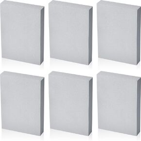 6 Pcs Stamping Foam Grey Moldable Foam Stamps Plastic Dry Foam Stamp Pad Cut and Dry Foam Stamping Foam Block for Arts and Handicrafts Projects