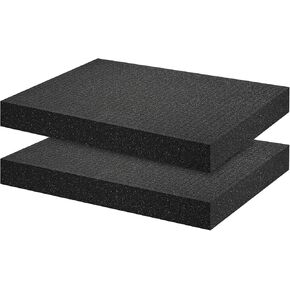WAPANE 2 PCS Pick and Pluck Foam Set, Polyurethane Foam Padding, Pluck Pre-cut Sheet Foam with Bottom Use for Storage Camera Microphone Toolkit Jewelry(2P 16x12x0.4 in)
