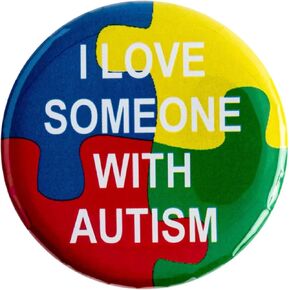 I Love Someone with Autism (2 1/4" Clothing Magnet)