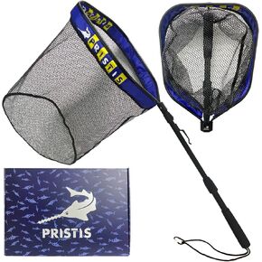 39''/1m Floating Fishing Net, Rubber Coated Landing net for Freshwater & Saltwater, Compact Foldable and Portable for Catch and Release, Nice Gift for Family