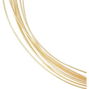Beebeecraft 24 Gauge Yellow Gold Filled Wire 1.5M 14K Gold Filled Brass Wire 0.5mm Metal Half Hard Round Copper Core Jewelry Cord for Jewelry Making Bracelets Earring Necklace Beading Wrapping Crafts