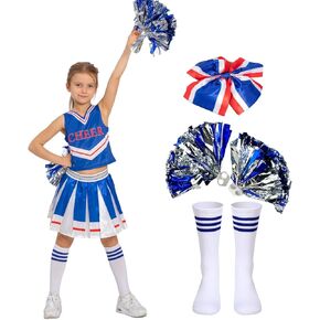 Cheerleader Costume For Girls Halloween Costumes Cheerleading Outfit Cheer Uniform Dress Up Birthday Christmas Gifts