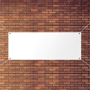 Large Blank Banner Sign, Oxford Cloth White Banner with Hanging Rope for Wall Sign, DIY Painting Writing Banner Flag Indoor Outdoor Display, Anniversary Birthday Party Decoration DIY Banner for Business Office Easy to Hang (180x90cm / 71x35in)