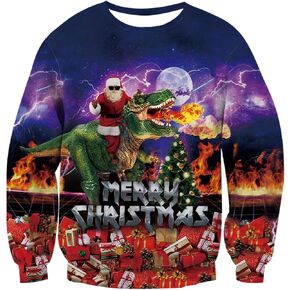TUONROAD 6-16T Boys Girls Ugly Christmas Sweatshirt Kids Fleece Xmas Sweater Pullover Shirts for Teens