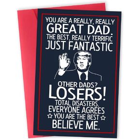 Funny Card for Dad from Daughter, Son, Kids - Dad Birthday Card - Christmas Gifts for Dad Card - Dad Christmas Gifts - Fathers Day Card for Dad - Humorous Dad Greeting Cards