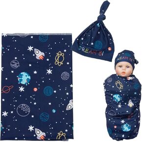 Reborn Baby Doll Blanket Soft Baby Swaddle for 17-22 inch Reborn Doll Newborn Baby Bedding(Dark Blue)