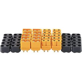 20Pcs Amass XT60 Bullet Connector XT60h Plug Male Female Cover Sheath for RC Car Battery ESC Charger Lead