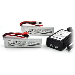 (2-Pack) 11.1V 2200mAh 8C 3S Li-Poly RC Battery for Walkera DEVO 7 DEVO 10 DEVO 12E F12E WFLY9 RadioLink AT9 AT10 Transmitter Remote Controllor