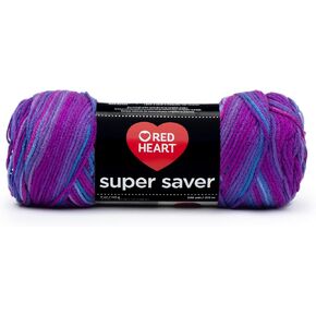 Red Heart Super Saver Yarn, Grape Fizz