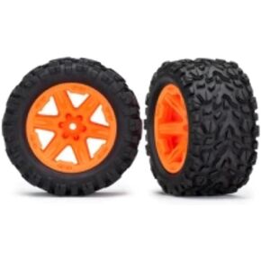 Traxxas 6773A 2.8" Orange RXT Wheels with Talon Extreme Tires (Rustler 4X4 F/R)