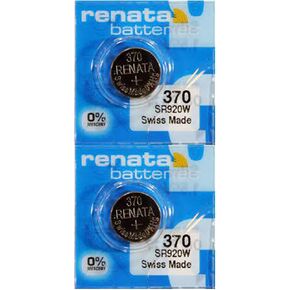 Renata 370 SR920W Batteries - 1.55V Silver Oxide 370 Watch Battery (2 Count)