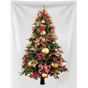Eimilaly Christmas Tree Tapestry with Lights, Flannel Tapestry Wall Hanging Tapestries Gifts for Xmas Decor, Birthday and Room Decor etc, 60x40in/Warm White