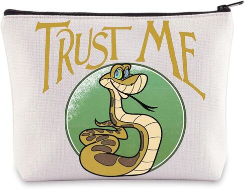 WZMPA Funny Kaa Snake Cosmetic Bag Kaa Fans Gifts Trust Me Kaa Snake Makeup Zipper Pouch Bag For Movie Fans (Trust Me) in Saudi Arabia