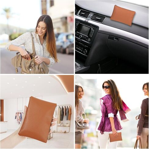 Vegan Coin Purse PU Lychee Pattern Zipper Coin Wallet Portable Coin Bag for Women Man Change Purse(light brown) in Saudi Arabia