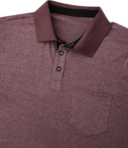 Hardaddy Men's Casual Polo Shirt with Pocket Contrast Color Short Sleeve Business Work Shirts Summer Tees Top Shirt in Kuwait