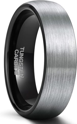 SHINYSO 4mm 6mm 8mm Tungsten Carbide Rings Dome Blue/Black Matte Engagement Wedding Band for Men Women Comfort Fit Size 4-13 in Kuwait