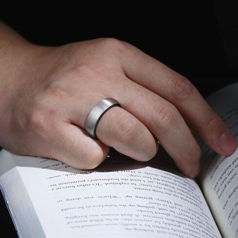 SHINYSO 4mm 6mm 8mm Tungsten Carbide Rings Dome Blue/Black Matte Engagement Wedding Band for Men Women Comfort Fit Size 4-13 in Kuwait