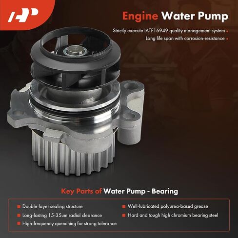 A-Premium Engine Timing Belt Kit with Water Pump Compatible with Volkswagen Jetta Beetle 2000-2005, Passat 2000-2001, Golf 2000-2006 & Audi A4/A4 Quattro 2001-2001, TT/TT Quattro 2000-2006 - 1.8L in Saudi Arabia