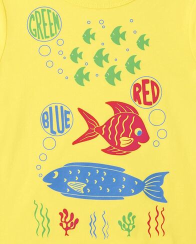 The Children's Place baby boys and Toddler Short Sleeve Graphic T- 3-pack T Shirt, Animal Tracks/ Octopus/ Spots Stripes, 5T US in Saudi Arabia
