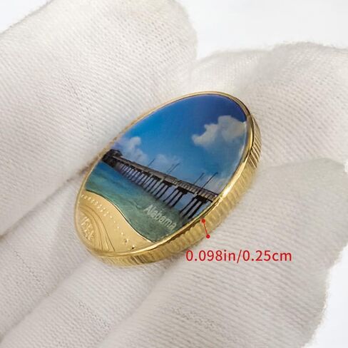 56 قطعة من المتنزهات الوطنية الشهيرة في الولايات المتحدة والمواقع ذات المناظر الطبيعية الخلابة مجموعات العملات المعدنية التذكارية لعيد الميلاد للرجال in Kuwait