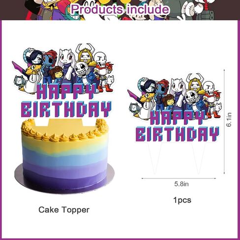 37PCS Undertale Cake Decoration,Undertale Cake Toppers Themed Cake Decoration Undertale Game Cake Topper Themed Birthday Party Supplies for Boy Girl Cake Decoration in Saudi Arabia