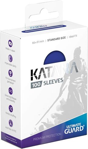 Ultimate Guard أكمام كاتانا باللون الفيروزي غير اللامع مقاس قياسي مقاس قياسي 100 قطعة من أكمام البطاقات حزمة فردية in Kuwait