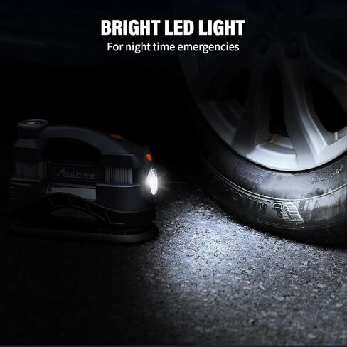 ضاغط هواء محمول AVID POWER 12 فولت تيار مستمر، منفاخ إطارات مزدوج الأسطوانات للنفخ السريع، مضخة إطارات ذات إغلاق تلقائي مع مقياس ضغط رقمي، ضوء LED، مضخة هواء للسيارة للإطارات in Kuwait