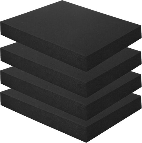 4 عبوات من صفائح رغوة البولي يوريثين مقاس 16 × 12 × 1.6 بوصة، صندوق أدوات قابل للقص من الفوم، حشوات إسفنجية، إسفنج حرفي، إسفنج وسادة إسفنجية عالية الكثافة للعلبة، صندوق الأدوات، تخزين الكاميرا والحرف اليدوية in Saudi Arabia
