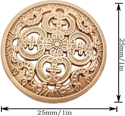 10pcs Clothes Button,Hollow Carved Metal Buttons,DIY Sewing Craft Discover Buttons,Engraving Openwork Metal Shank Buttons(25mm/1Inch,Light Gold) in Saudi Arabia