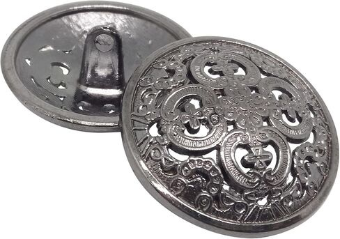 10pcs Clothes Button,Hollow Carved Metal Buttons,DIY Sewing Craft Discover Buttons,Engraving Openwork Metal Shank Buttons(25mm/1Inch,Light Gold) in Saudi Arabia