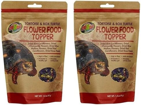 Zoo Med Tortoise & Box Turtle Flower Food Topper 1.4 oz - Pack of 22 in Saudi Arabia